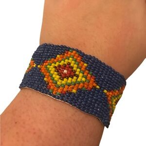 Women’s Blue Geometric Rainbow Boho Bracelet